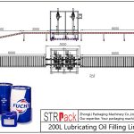Linea di riempimento automatico dell'olio lubrificante 200L